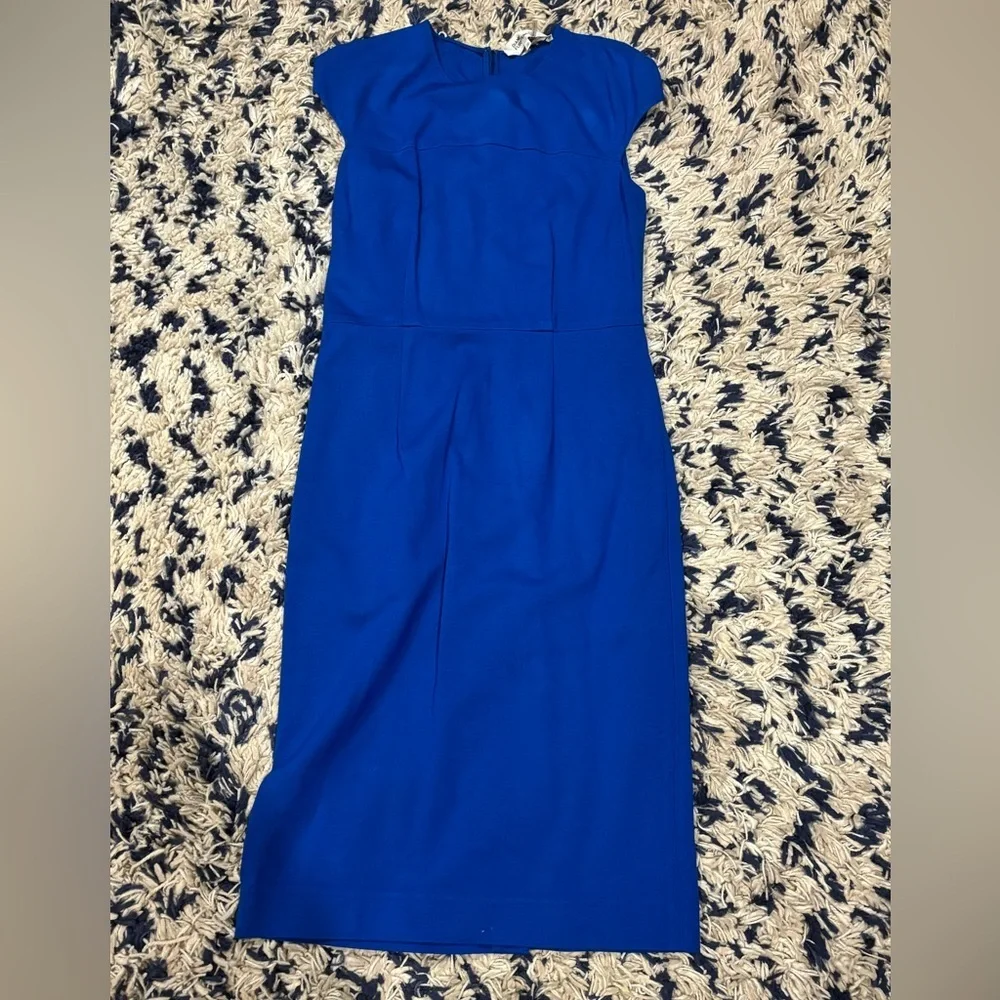 Diane Von Furstenberg Hadlie French Blue Sheath Hadlie Dress Midi- size 10
